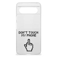 Google Pixel 8 Silicone-hoesje Finger Don't Touch My Phone