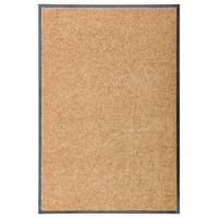 VidaXL Deurmat wasbaar 60x90 cm crème