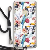 Bloemen tukan: Huawei Ascend P10 Lite Transparant Hoesje met koord