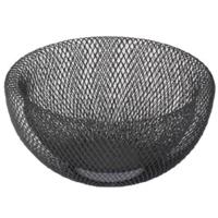 Fruitschaal - Zwart - metaal - 25 cm - fruitmand - decoratieschaal