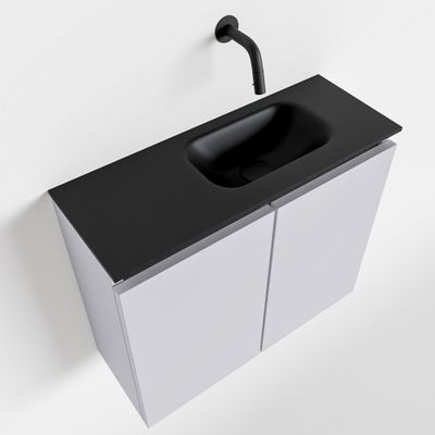 Toiletmeubel Mondiaz Ture | 60 cm | Meubelkleur Cale | Eden wastafel Urban Rechts | Zonder kraangat