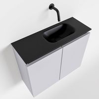 Toiletmeubel Mondiaz Ture | 60 cm | Meubelkleur Cale | Eden wastafel Urban Rechts | Zonder kraangat