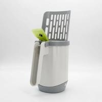 Hygiënische kattenbakschep met ingebouwd opvangzakje