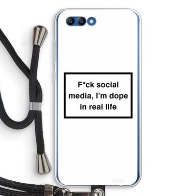 I'm dope: Honor 10 Transparant Hoesje met koord