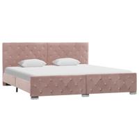 Bedframe fluweel roze 180x200 cm