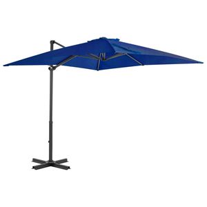 vidaXL Zweefparasol met aluminium paal 250x250 cm azuurblauw