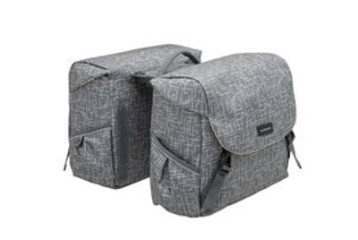 New Mondi joy dubbele fietstas - racktime snap-it - waterafstotend polyester - 38l - ivy walnut