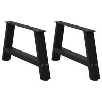 Salontafelpoten 2 st A-vormig 60x(30-31) cm staal zwart Salontafelpoten 2 st A-vormig 60x(30-31) cm staal zwart
