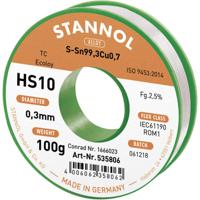 Stannol HS10 2,5% 0,3MM SN99,3CU0,7 CD 100G Soldeertin, loodvrij Loodvrij, Spoel Sn99,3Cu0,7 ROM1 100 g 0.3 mm - thumbnail