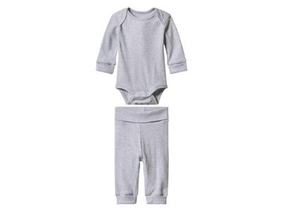 lupilu Baby kledingset 2-delig (Grijs, 74/80)