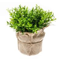 Kunstplant tuinkers in jute pot - groene kruiden plantjes - 16 cm Kunstplant tuinkers in jute pot - groene kruiden plantjes - 16 cm