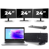 HP ProBook 640 G5 - Intel Core i7-8e Generatie - 14 inch - 16GB RAM - 256GB SSD - Windows 11 + 3x 24 inch Monitor HP ProBook 640 G5 - Intel Core i7-8e Generatie - 14 inch - 16GB RAM - 256GB SSD - Windows 11 + 3x 24 inch Monitor