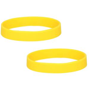 Siliconen armbandjes - 20x - stretch - geel - polsbandjes - volwassenen