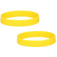 Siliconen armbandjes - 20x - stretch - geel - polsbandjes - volwassenen