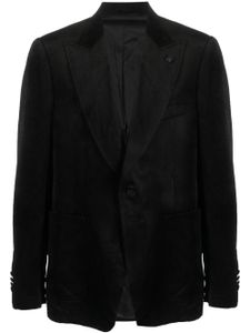 Lardini blazer boutonné à revers pointus - Noir