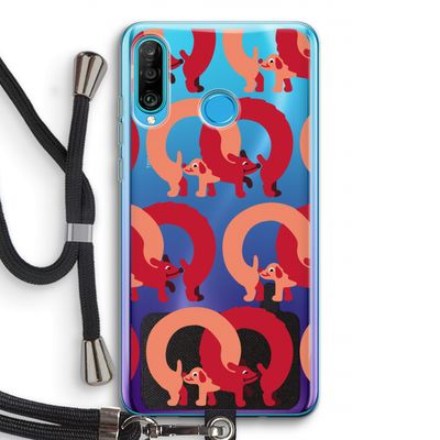 Dogs: Huawei P30 Lite Transparant Hoesje met koord