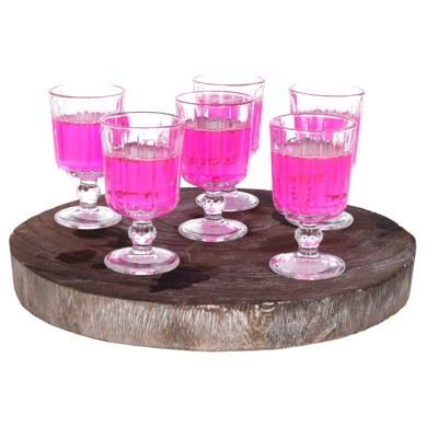 Alessandro Shotglaasjes Milan - 6x stuks - glas - 60 ml - borrelglazen - likeurglazen