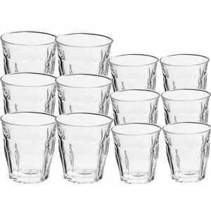 Set van 24 drinkglazen/waterglazen transparant 160/250 ml