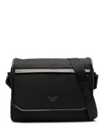 Emporio Armani sac porté épaule à plaque logo - Noir