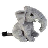 Olifanten speelgoed artikelen olifant knuffelbeest grijs 18 cm - thumbnail