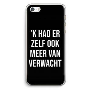 Meer verwacht - Zwart: iPhone 5 / 5S / SE Transparant Hoesje