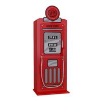 Leen Bakker - Vipack Kledingkast Benzinepomp - 147,8x45x50 Cm - MDF - Rood