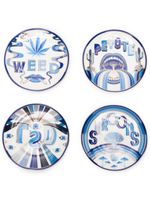 Jonathan Adler lot de quatre sous-verres Druggist - Bleu - thumbnail