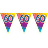 Verjaardag thema 60 jaar geworden feest vlaggenlijn van 5 meter