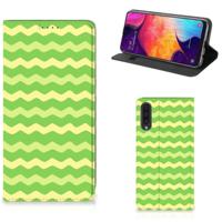 Samsung Galaxy A50 | Hoesje met Magneet | Waves Green