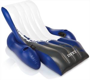 Intex Floating Recliner Lounge Zwart, Blauw, Wit