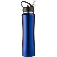 Bidon/drinkfles met buigbare drinktuit - Blauw - 500 ml - RVS - Sportfles - Waterfles