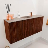 Toiletmeubel Mondiaz Joya Dlux | 90 cm | Meubelkleur Ruby | Faye wastafel Saba Wasbak Midden | 1 kraangat
