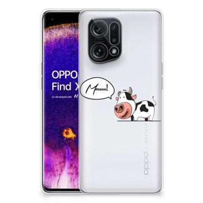 OPPO Find X5 Telefoonhoesje met Naam Cow OPPO Find X5 Telefoonhoesje met Naam Cow
