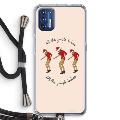 Jingle Ladies: Motorola Moto G9 Plus Transparant Hoesje met koord