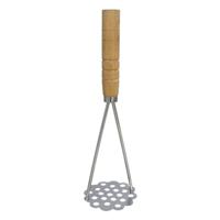 Aardappelstamper/pureestamper - metaal/hout - keuken gerei - 25 cm