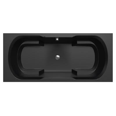 Ligbad Xenz Ibiza | Inbouw | 180x80 cm | Incl.Badafvoer | Acryl | Ebony (zwart mat)
