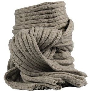 Gebreide sjaal khaki voor volwassenen   -
