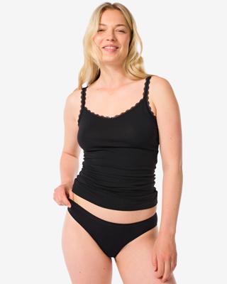 HEMA Damesslip naadloos micro zwart (zwart)