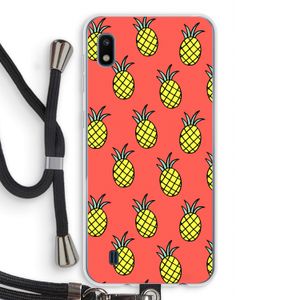 Ananas: Samsung Galaxy A10 Transparant Hoesje met koord