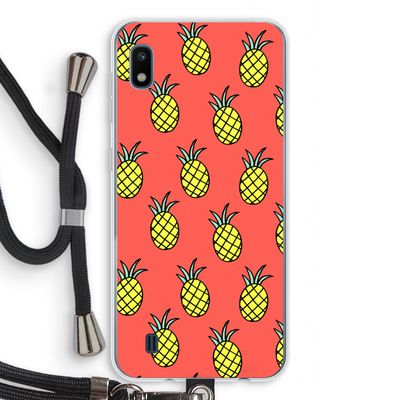 Ananas: Samsung Galaxy A10 Transparant Hoesje met koord