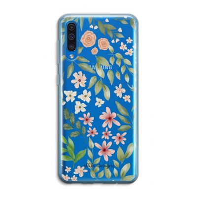 Botanical sweet flower heaven: Samsung Galaxy A50 Transparant Hoesje