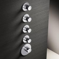 Hotbath Mate afbouwdeel voor thermostaat met 4 stopkranen chroom MHF014CR