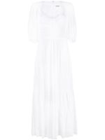 MARANT ÉTOILE robe mi-longue Leoniza à fronces - Blanc