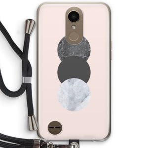 Marmeren cirkels: LG K10 (2017) Transparant Hoesje met koord