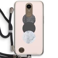Marmeren cirkels: LG K10 (2017) Transparant Hoesje met koord