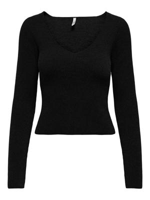 Only Onlninna Ls Glitter Reversible Cs Knt 15343294 Trui Black Black Glitter
