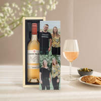 Wijn in bedrukte kist - Ramon Bilbao Rosado