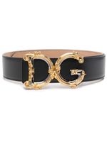 Dolce & Gabbana ceinture à boucle DG baroque - Noir