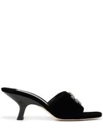 Tory Burch mules Eleanor Pavé en daim - Noir