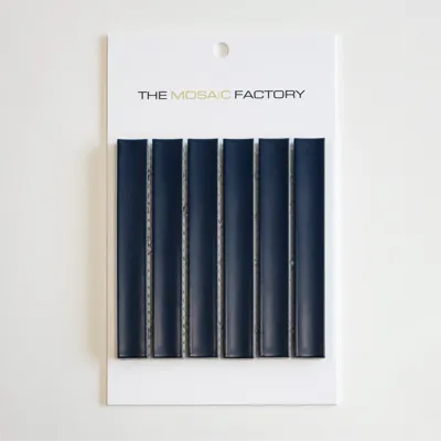The Mosaic Factory Sevilla Mozaïek Tegel Kitkat Vinger - Navy Blauw Porselein Geglazuurd 296x299 mm